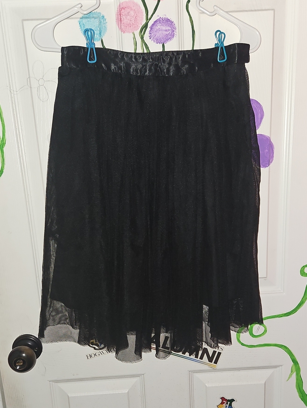 love...ady Black Midi Mesh Skirt